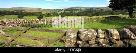 Querformat über Middleton in Teesdale, Teesdale, County Durham, England, Großbritannien, UK Stockfoto