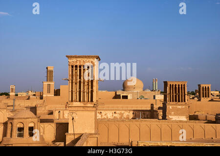 Iran, Yazd Provinz, Yazd, Badgir oder der Wind Türme Stockfoto