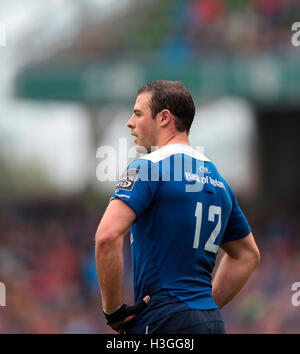 Aviva Stadion, Dublin, Irland. 8. Oktober 2016. Guinness-Pro12-Rugby. Leinster und Munster. Robbie Henshaw (Leinster). Bildnachweis: Aktion Plus Sport/Alamy Live-Nachrichten Stockfoto