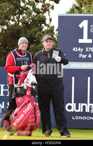 St. Andrews, Schottland, Vereinigtes Königreich, 08, Oktober 2016. Golf pro Anthony Wall zu Jahresbeginn seine dritte Runde in der Alfred Dunhill Links Championship, Credit: Ken Jack / Alamy Live News Stockfoto