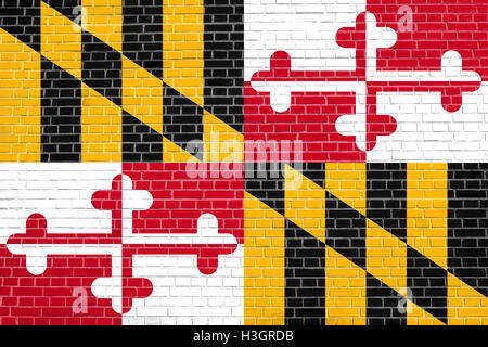 Maryland offizielle Flagge, Symbol. Amerikanische patriotische Element. USA-Banner. Vereinigte Staaten von Amerika Hintergrund. Flagge des US-Staates Stockfoto