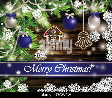 Weihnachten Neujahr design holz- Hintergrund Stock Vektor