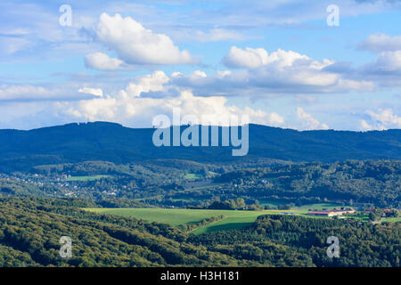 Maria-Balk: Ansicht von Outlook tower Buchbergwarte, Maria-Balk im Wienerwald, Wienerwald, Wienerwald, Niederösterreic Stockfoto