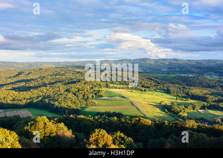 Maria-Balk: Ansicht von Outlook tower Buchbergwarte, Maria-Balk im Wienerwald, Wienerwald, Wienerwald, Niederösterreic Stockfoto