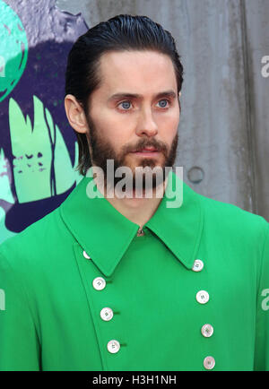 3. August 2016 - Jared Leto, die Teilnahme an "Suicide Squad" Europäische Premiere im Odeon Leicester Square in London, Vereinigtes Königreich. Stockfoto