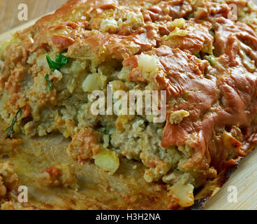 Italienische Türkei, Kartoffel, Zucchini Hackbraten Stockfoto