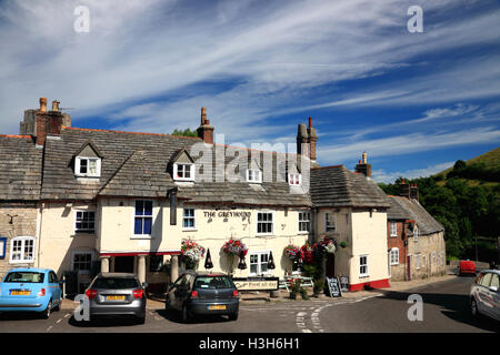 Der Greyhound Inn, Corfe Castle, Dorset. Stockfoto