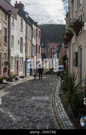 High Street Staithes an der Küste von North Yorkshire Stockfoto