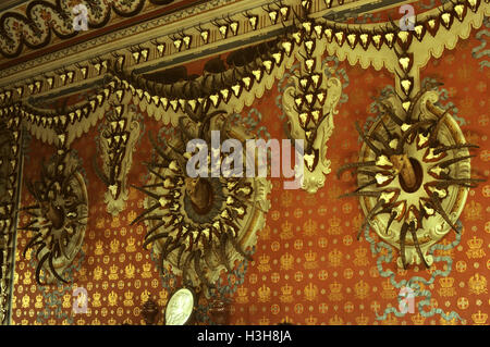 Salon der Steinbock Trophäen von König Victor Emmanuel III von Italien Stockfoto