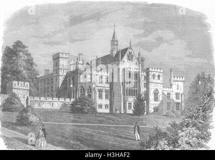 STAFFORDSHIRE Alton Towers, Earl of Shrewsbury 1860. Illustrierte London News Stockfoto