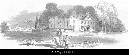 Schottland Prestonpans Col Gardiner Haus & Feld 1845. Illustrierte London News Stockfoto