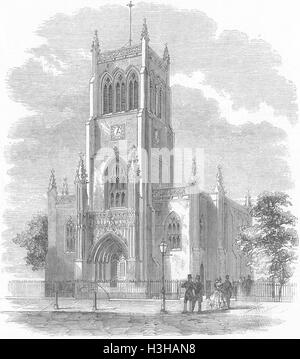 CLERKENWELL St. Markus Kirche, Myddelton Sq 1858. Bebilderte News of the World Stockfoto