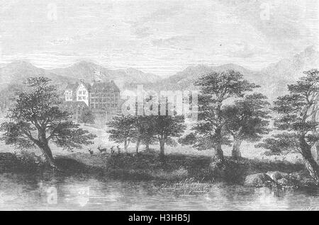 Schottland Schloss Grant, Inverness-Shire 1872. Die Grafik Stockfoto