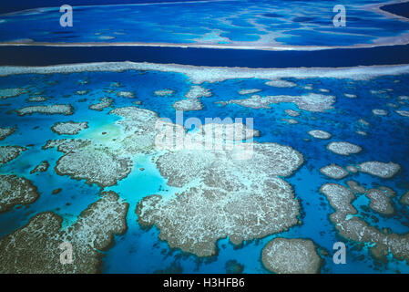 Hardy Reef, getrennt vom Haken Riff durch tief Gezeiten Kanal, Stockfoto