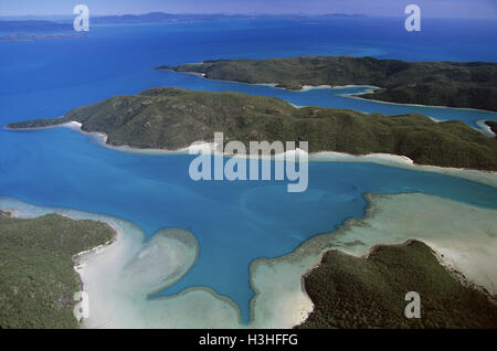 Hook Island mit Macona und Nara Buchten Stockfoto