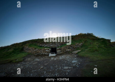 Eingang zum das Grab der Adler, Kammern eine neolithische Cairn auf South Ronaldsay, Orkney, Schottland, UK Stockfoto