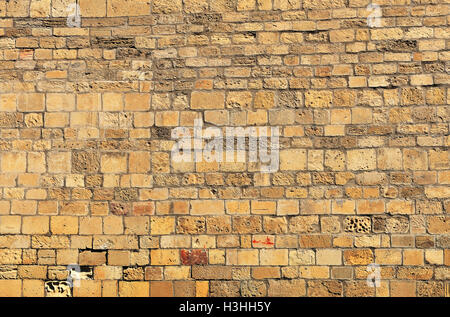 Alten sandigen Ziegel Wand Hintergrund Stockfoto