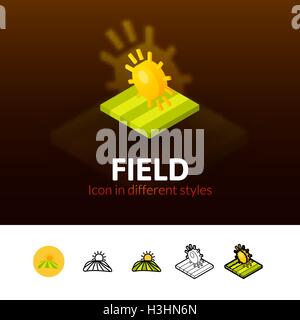 Feld-Symbol im anderen Stil Stock Vektor