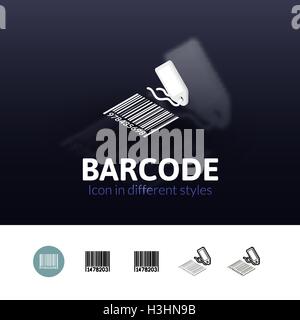 Barcode-Symbol im anderen Stil Stock Vektor