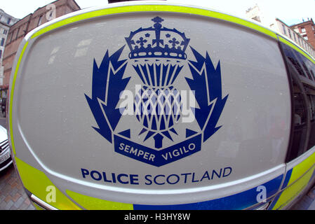 Big Brother eye Polizei Schottland logos Logo auf Fahrzeug Seiten Stockfoto