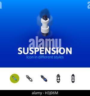Fahrwerk-Symbol im anderen Stil Stock Vektor