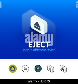 Eject-Symbol im anderen Stil Stock Vektor