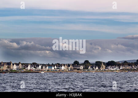 Findhorn Bay gesehen an einem abgehackten Tag Stockfoto