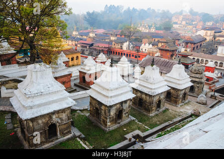 Pashupatinath Tempel Übersicht im Morgengrauen. Kathmandu, Nepal Stockfoto