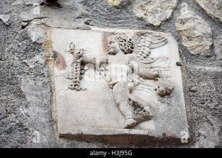 Die römischen Ruinen, Gremien und Fresken von Herculaneum in der Nähe von Pompeji, Italien Stockfoto