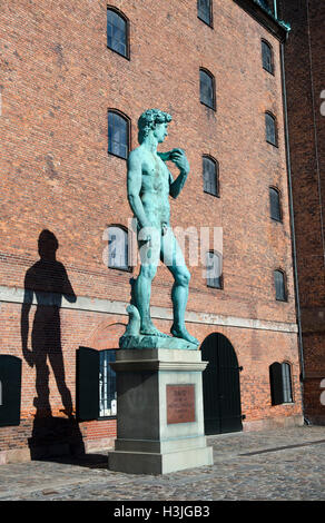 Bronze gegossen, Replik, David, Kopenhagen Stockfoto