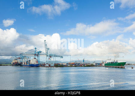 Industrielle Hafen von Guadeloupe in Baie-Mahault Stockfoto