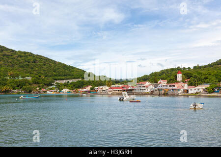 Dorf und den Hafen von Cannobio, Basse-Terre, Guadeloupe Stockfoto