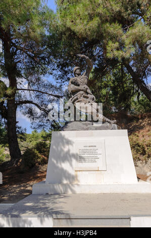 Soldat-Denkmal in der Nähe von Zigindere Sargi Yeri Martyrdom.it wurde in Erinnerung an die türkischen Soldaten erbaut, die Märtyrer in Z wurde Stockfoto