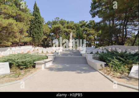 CANAKKALE, Türkei - SEP 12, 2016: Zigindere Sargi Yeri Martyrium ist in der Nähe von Alcitepe Village.it wurde gebaut auf Erinnerung an Turk Stockfoto