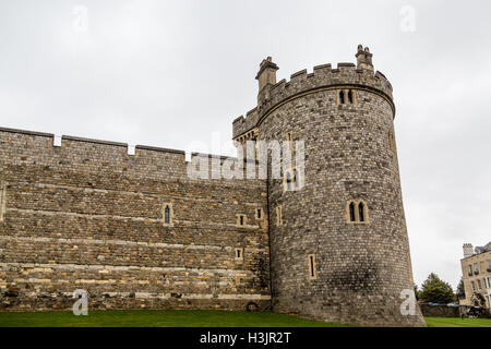 Details zu Windsor Castle in Windsor, England, Vereinigtes Königreich Stockfoto