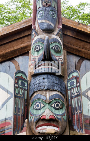 Totem der alten Inuit in Alaska Stockfoto