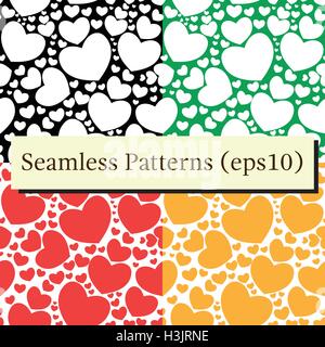 Nahtlose Muster mit Herzen Stock Vektor