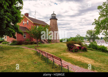 Charlotte Genesee Lighthouse, Lake Ontario Stockfoto