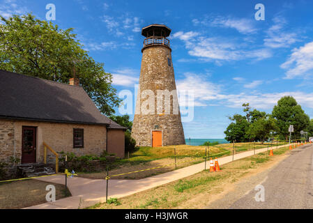 Barcelona-Leuchtturm im Hafen von Barcelona auf dem Eriesee Stockfoto