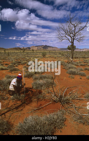 Aboriginal Frau vom Berg Liebig (luritja Sprache Gruppe) Stockfoto