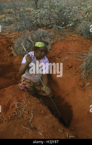 Aboriginal Frau vom Berg Liebig (luritja Sprache Gruppe) Stockfoto