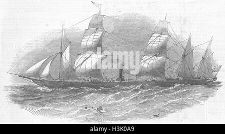 Schiffen Gt Britain Schiff neu manipuliert 1846. Illustrierte London News Stockfoto