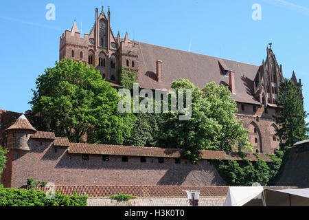 Die Burg des Deutschen Ordens in Malbork baute in Marienburg, Preußen (jetzt Malbork) des Deutschen Ordens, ein Deutsch-R Stockfoto