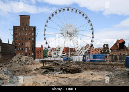 Wiederaufbau Danzig. Gdansk wurde während des zweiten Weltkrieges zu 80 % zerstört. Stockfoto