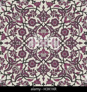 Stilisierte Blumen Orientalische Tapeten Retro-nahtlose abstrakten Hintergrund Vektor, Dekoration Kachel drucken orientalische tribal floral orna Stock Vektor