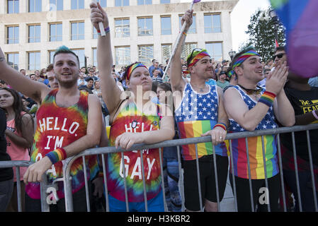 Atlanta, GA, USA. 9. Oktober 2016. Gay Pride Festival Parade durch die Innenstadt von Atlanta. Bildnachweis: Robin Rayne Nelson/ZUMA Draht/Alamy Live-Nachrichten Stockfoto