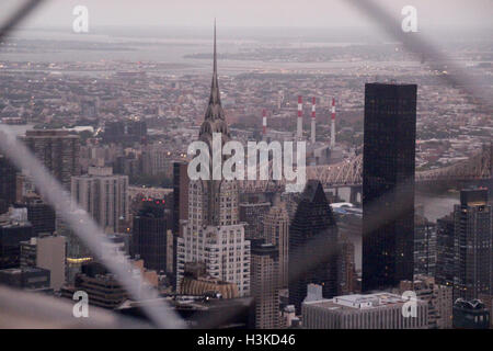 New York, USA. 29. Sep, 2016. Blick von New York bei Sonnenaufgang das Empire State Building in New York, USA, 29. September 2016. Foto: Christina Horsten/Dpa/Alamy Live News Stockfoto