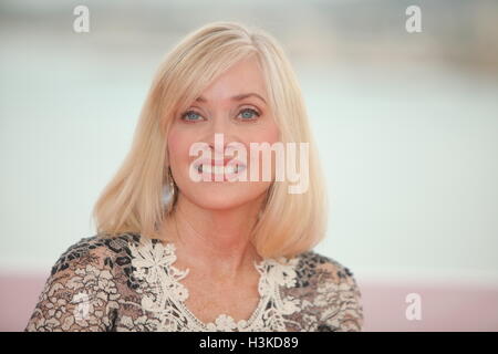 49 Festival Internacional de Cinema fantastische de Catalunya-Sitges 2016.  Fototermin hinter den Toren.  Barbara Crampton. Stockfoto