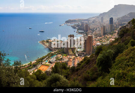 Blick auf Monte Carlo, Monaco am Mittelmeer Cote d ' Azur Stockfoto