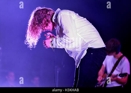 BILBAO, Spanien - NOV 01: The Orwells (Band) live-Musik-Show in Bime Festival am 1. November 2014 in Bilbao, Spanien. Stockfoto